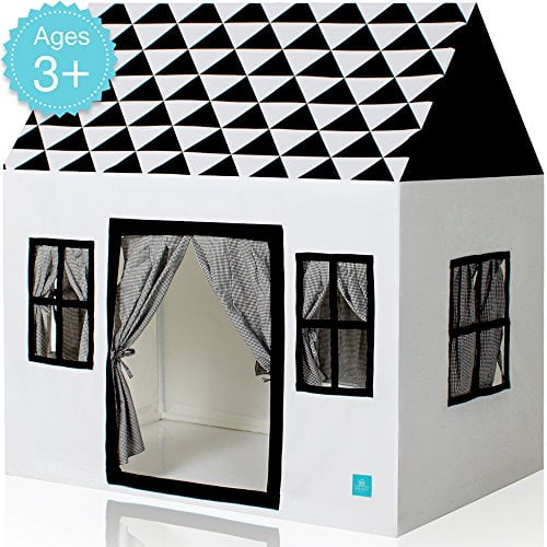 Sturdy Safe Aluminum Structure Petite Maison Kids Play House Toy Tent 35 x 35 x 65 Easy Assembly 100/% Natural Cotton Hand Made Premium Quality Playhouse for Indoor /& Outdoor Tower White